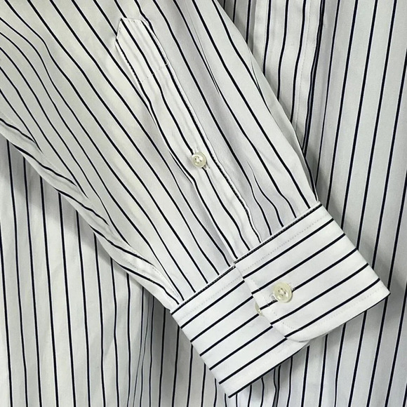 NWT Mens Roundtree & Yorke Tall Man Silky Finish Striped Dress Shirt Size 3XT - Picture 6 of 10